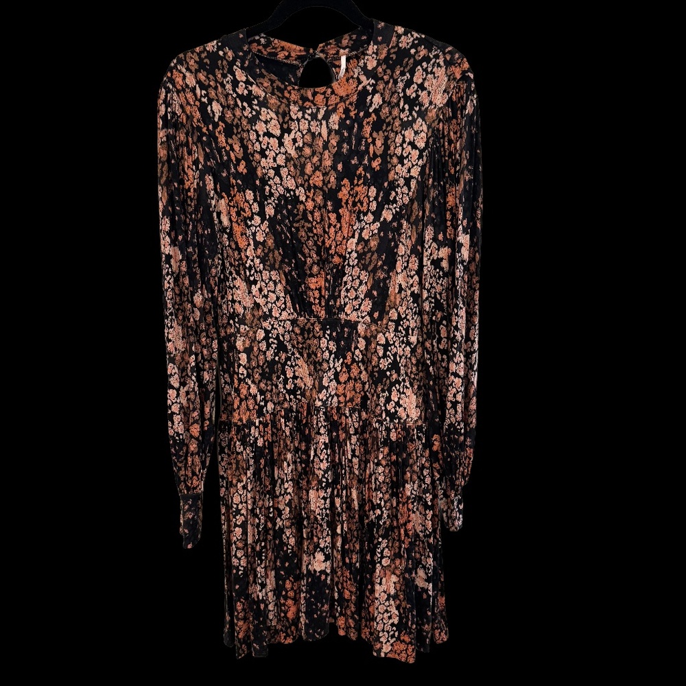 Free People Floral Long Sleeve Dress Large